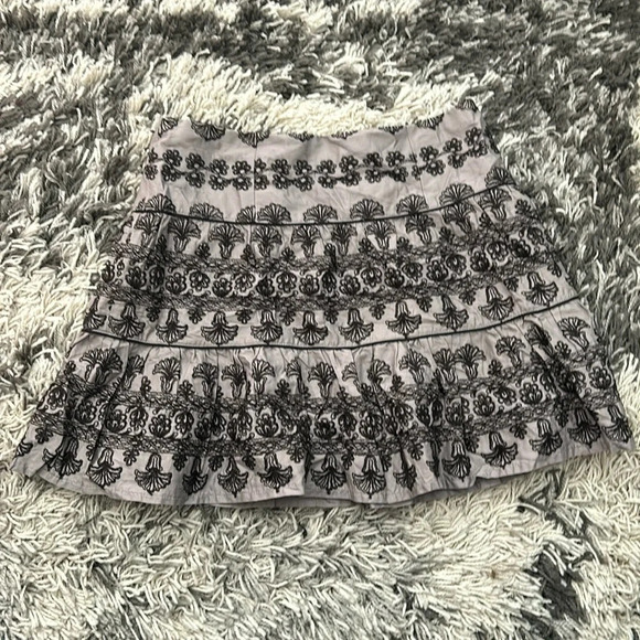 Gray Embroidered Nanette Lepore Skirt - Picture 1 of 5